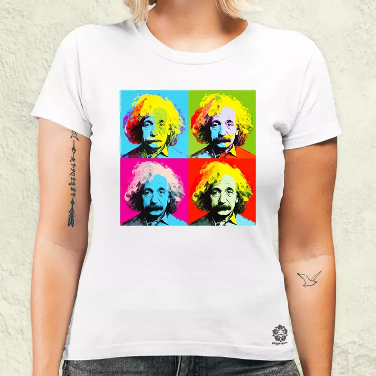 Pop art Einstein v1 női póló