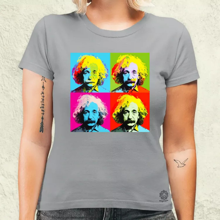 Pop art Einstein v1 női póló
