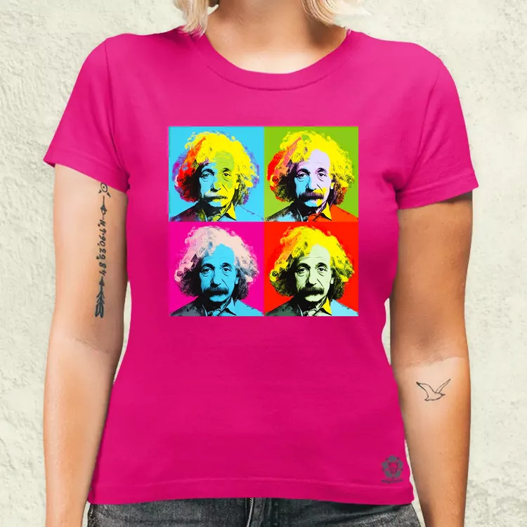Pop art Einstein v1 női póló