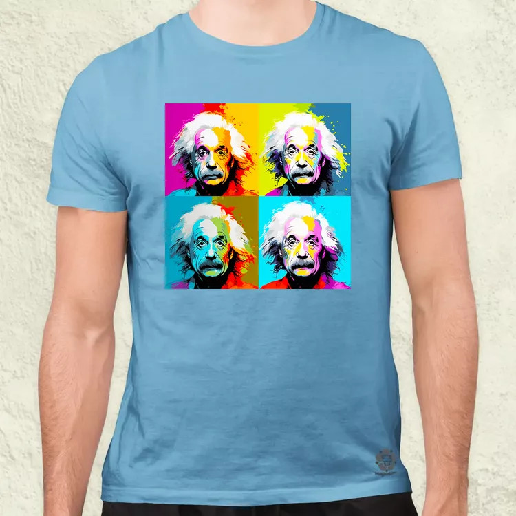 Pop art Einstein v10 férfi póló