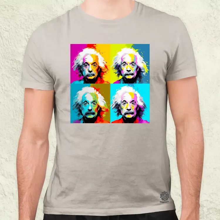 Pop art Einstein v10 férfi póló