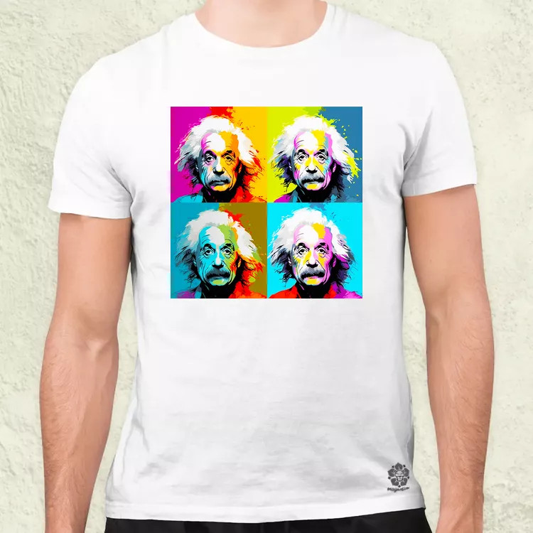 Pop art Einstein v10 férfi póló