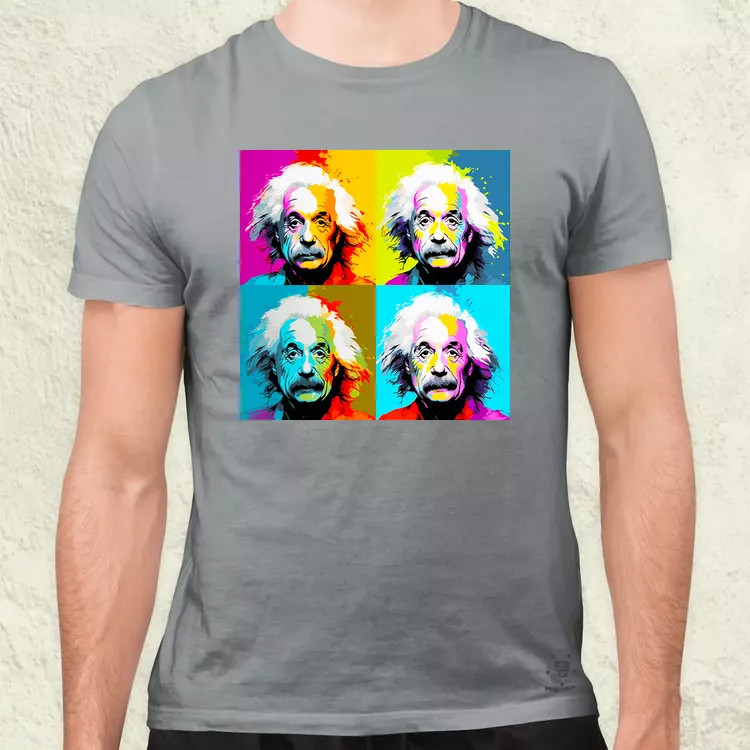 Pop art Einstein v10 férfi póló