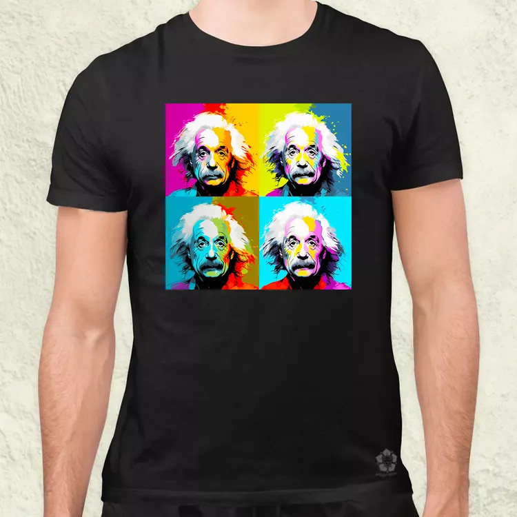 Pop art Einstein v10 férfi póló