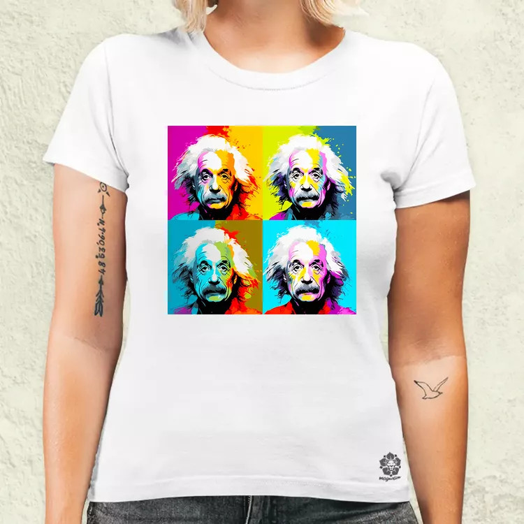 Pop art Einstein v10 női póló