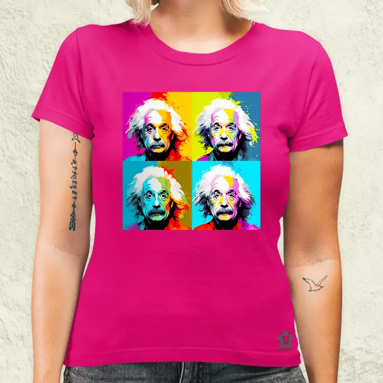 Pop art Einstein v10 női póló