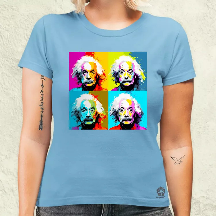 Pop art Einstein v10 női póló