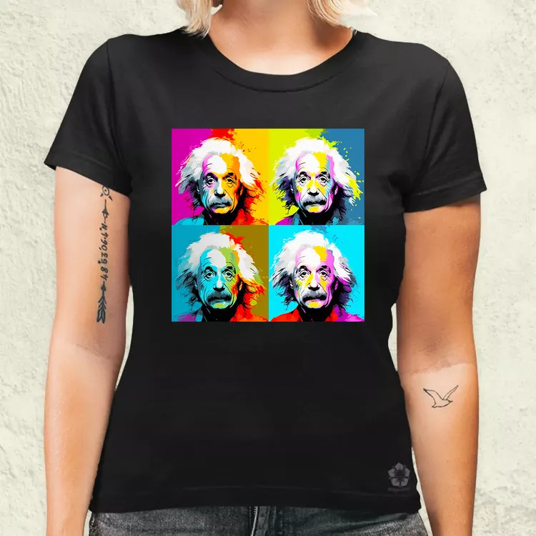 Pop art Einstein v10 női póló