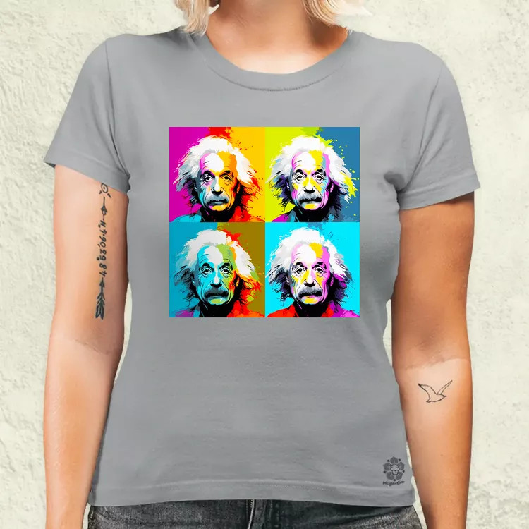 Pop art Einstein v10 női póló