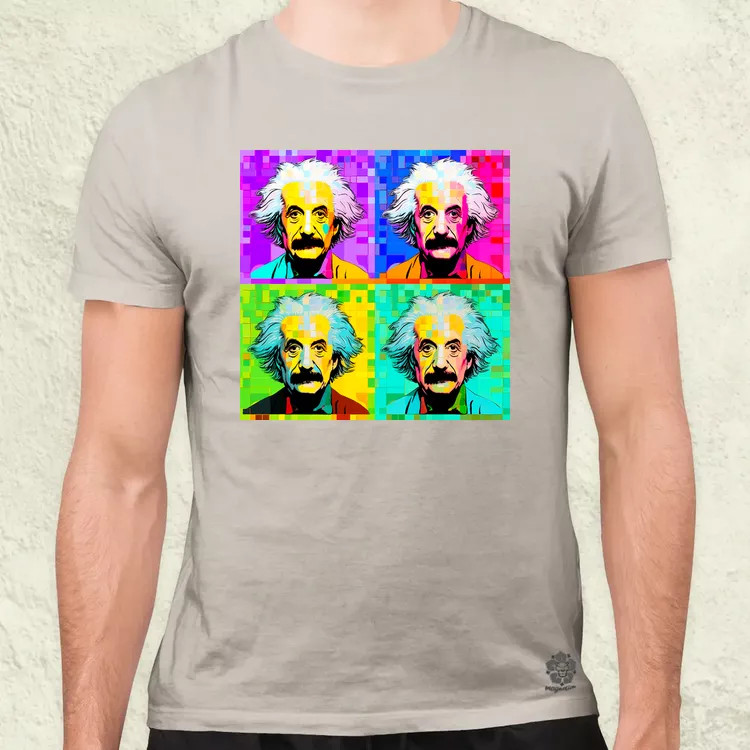 Pop art Einstein v11 férfi póló
