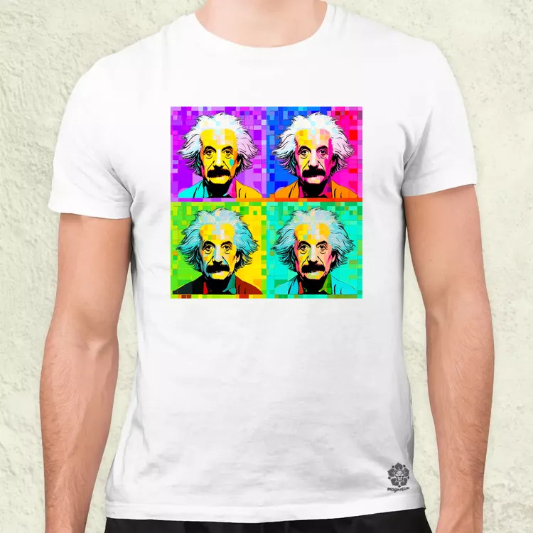 Pop art Einstein v11 férfi póló
