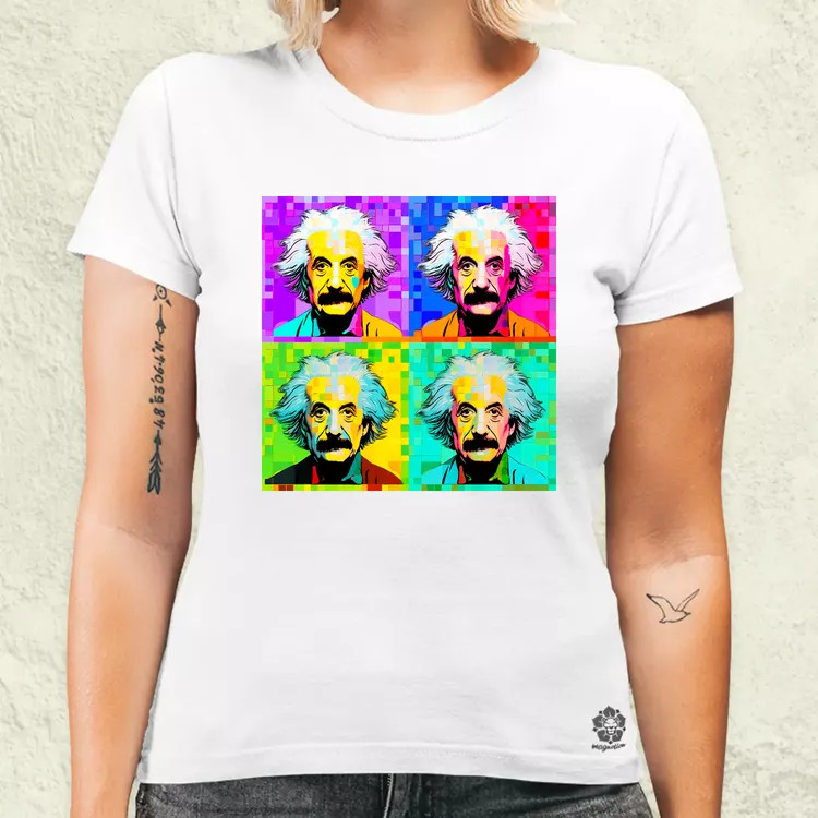 Pop art Einstein v11 női póló