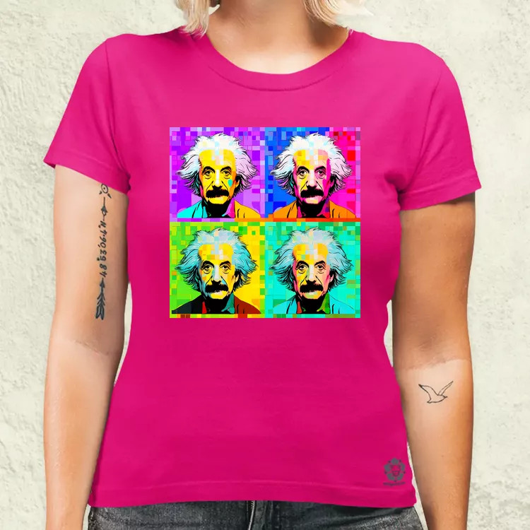 Pop art Einstein v11 női póló