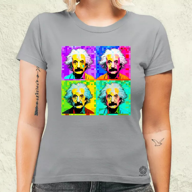 Pop art Einstein v11 női póló