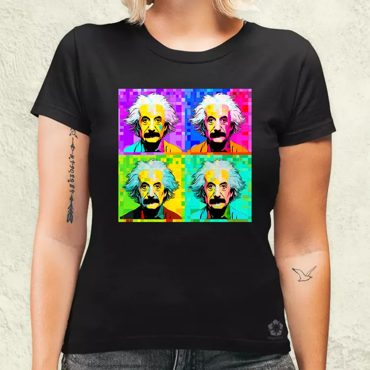 Pop art Einstein v11 női póló