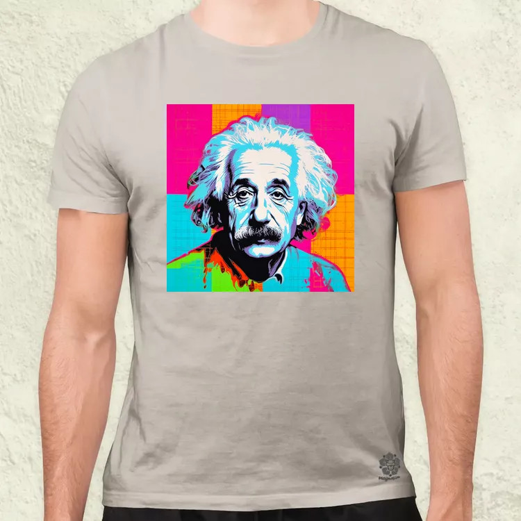 Pop art Einstein v12 férfi póló