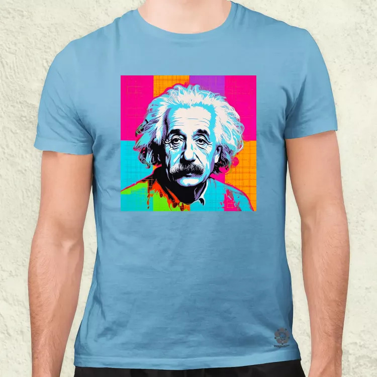 Pop art Einstein v12 férfi póló
