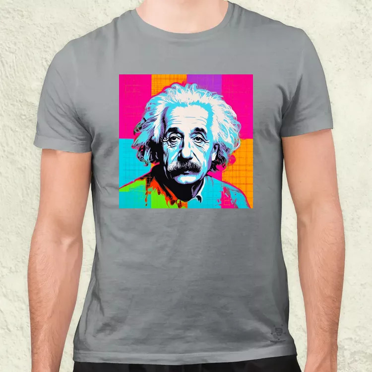 Pop art Einstein v12 férfi póló
