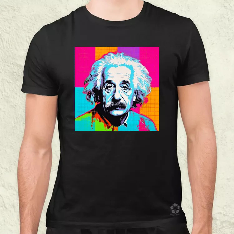 Pop art Einstein v12 férfi póló