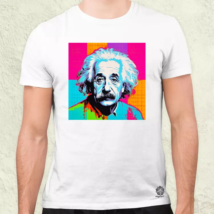 Pop art Einstein v12 férfi póló