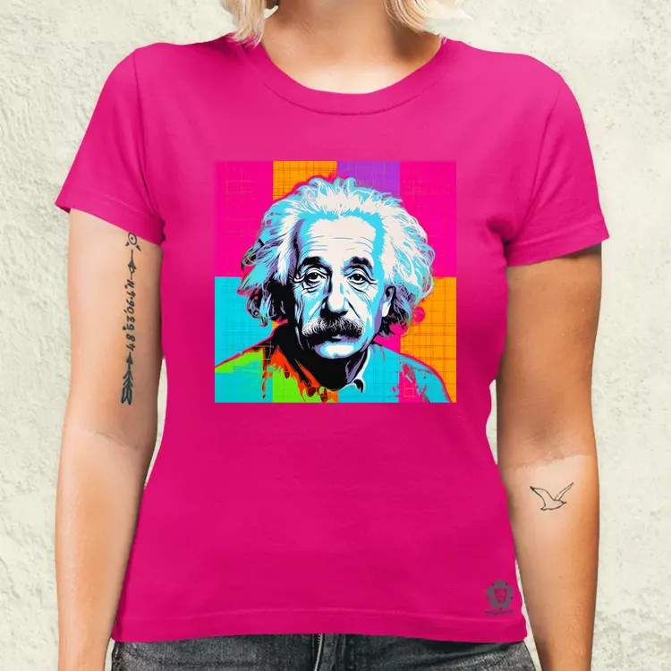 Pop art Einstein v12 női póló