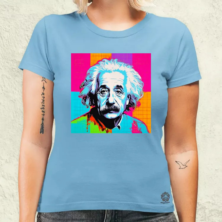 Pop art Einstein v12 női póló