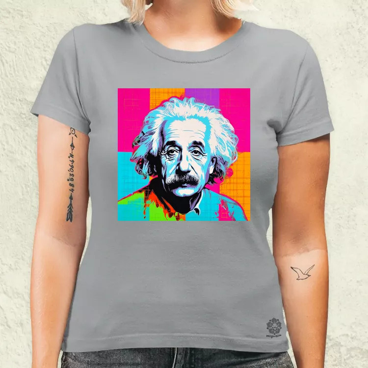 Pop art Einstein v12 női póló