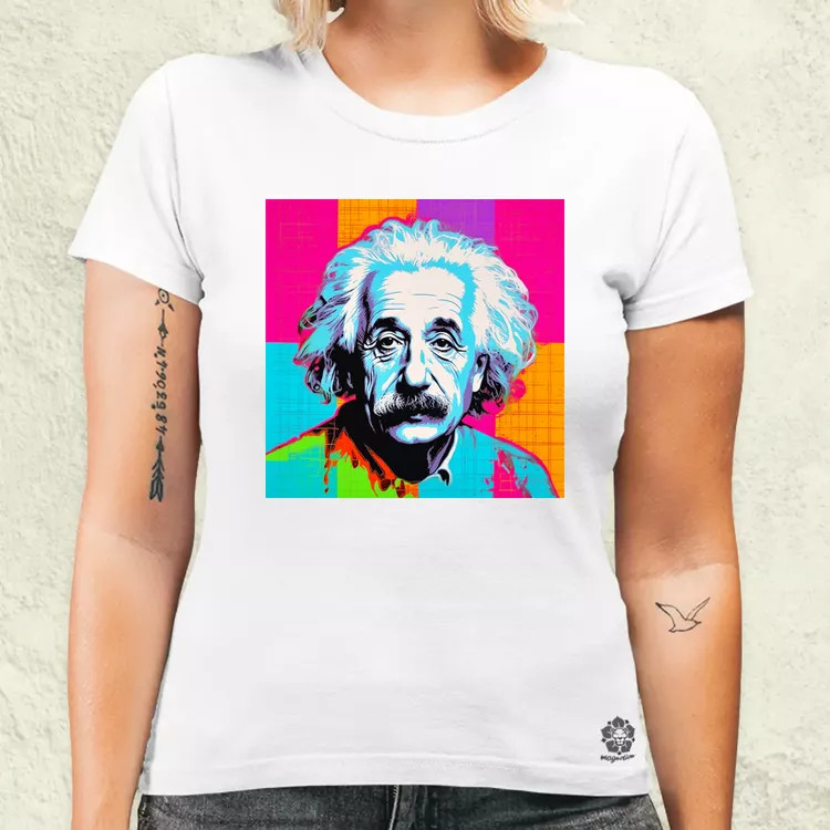 Pop art Einstein v12 női póló