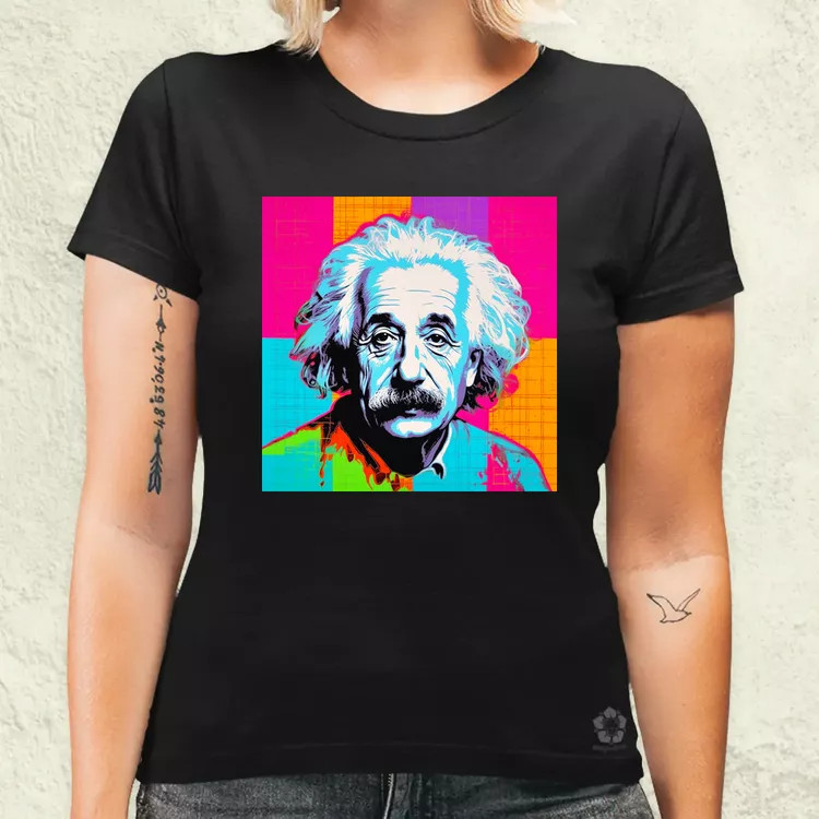 Pop art Einstein v12 női póló