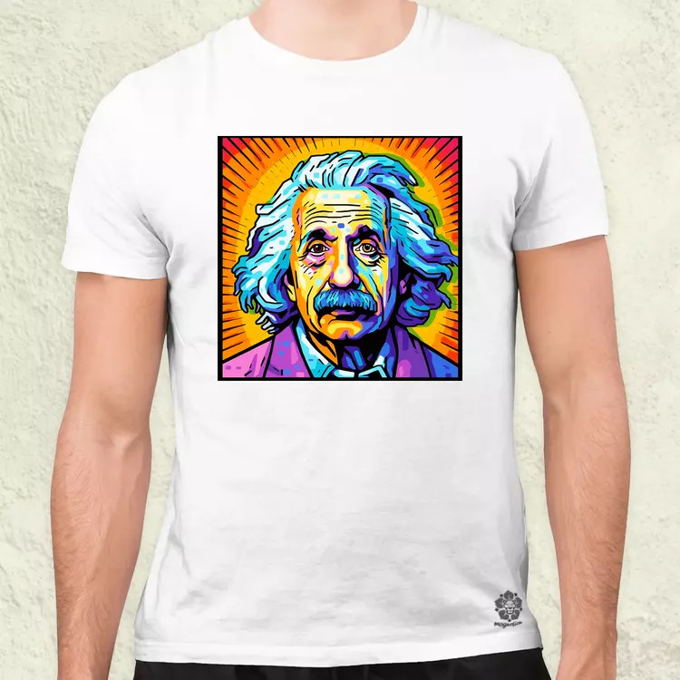 Pop art Einstein v13 férfi póló