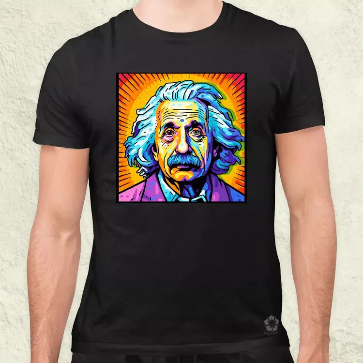 Pop art Einstein v13 férfi póló