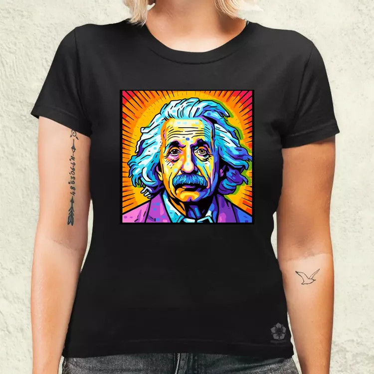 Pop art Einstein v13 női póló