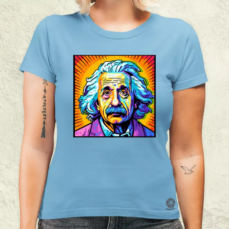 Pop art Einstein v13 női póló