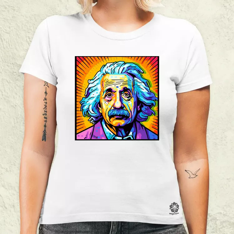 Pop art Einstein v13 női póló