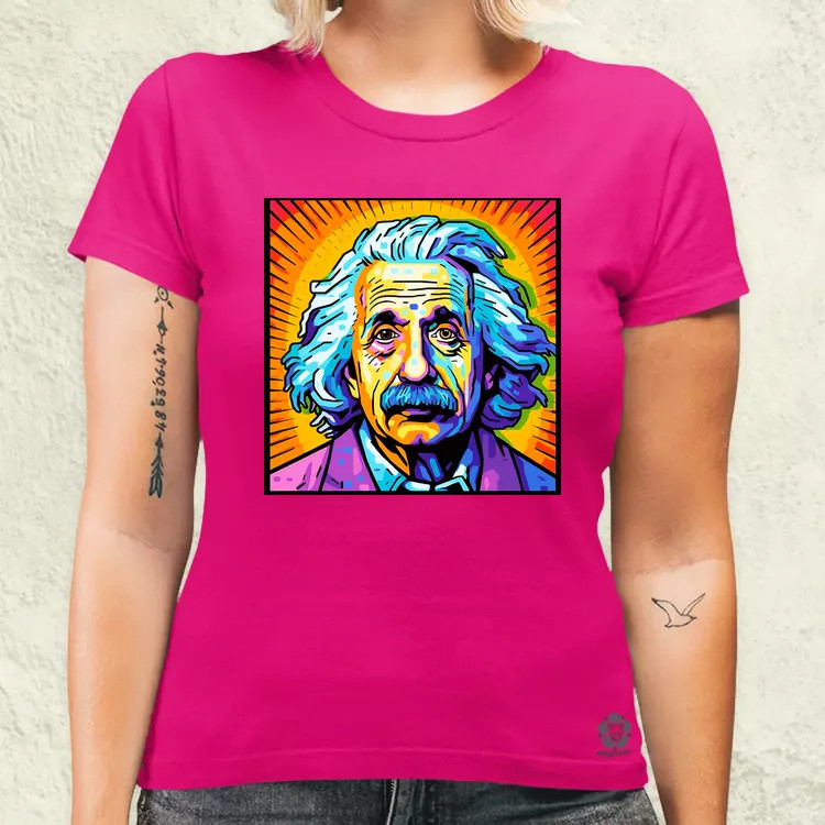 Pop art Einstein v13 női póló