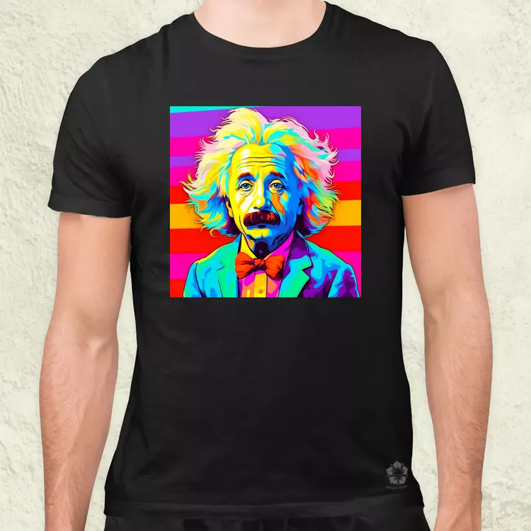 Pop art Einstein v14 férfi póló
