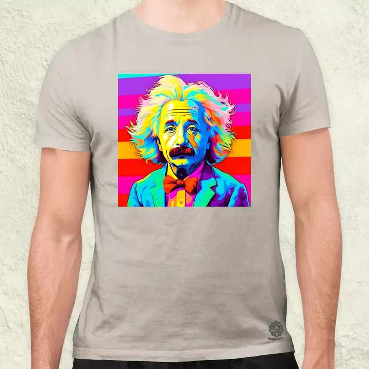 Pop art Einstein v14 férfi póló