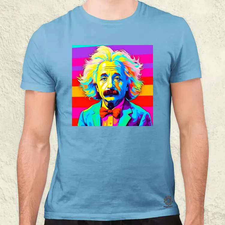 Pop art Einstein v14 férfi póló