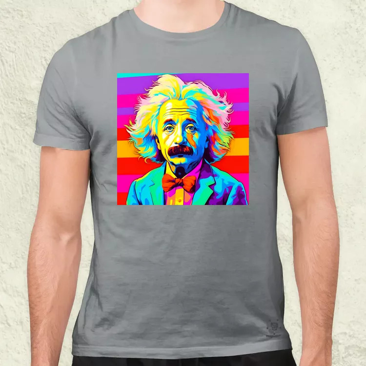 Pop art Einstein v14 férfi póló