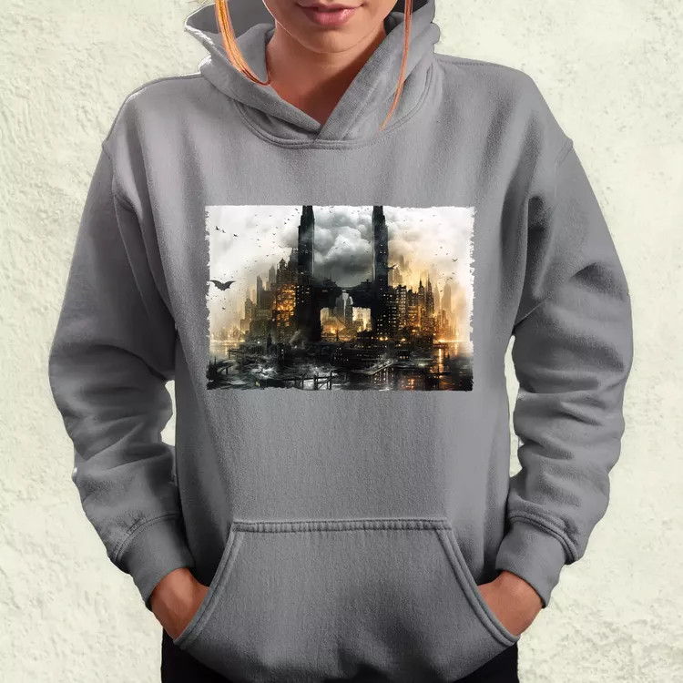 Pareidolia Batman város fantázia v5 női pulóver