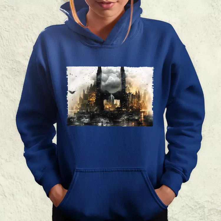 Pareidolia Batman város fantázia v5 női pulóver
