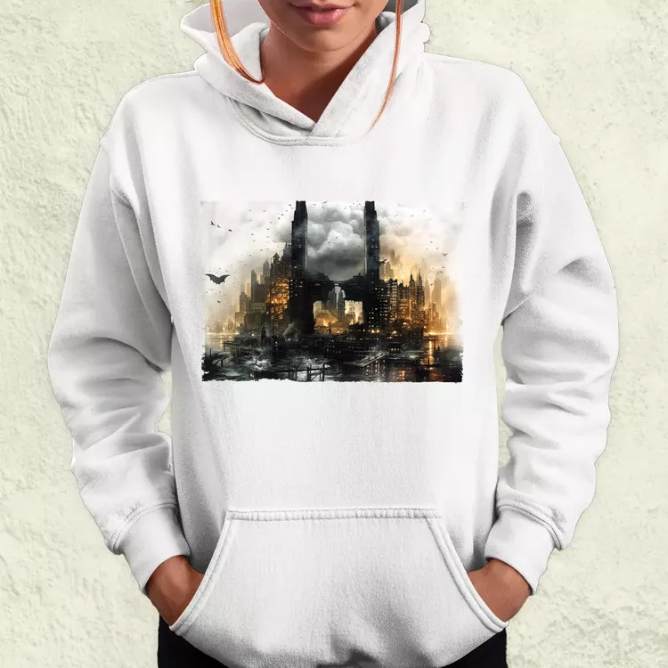 Pareidolia Batman város fantázia v5 női pulóver