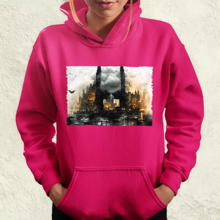 Pareidolia Batman város fantázia v5 női pulóver