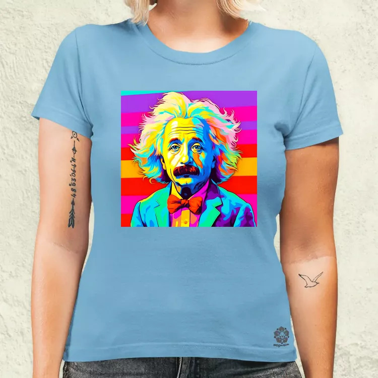Pop art Einstein v14 női póló