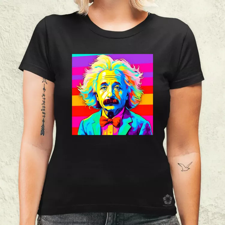 Pop art Einstein v14 női póló