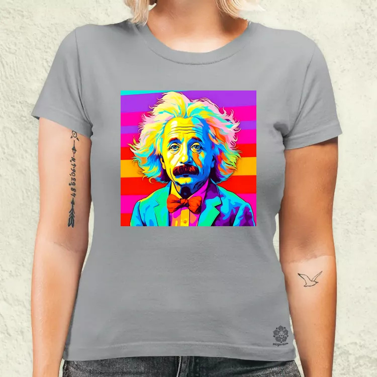 Pop art Einstein v14 női póló