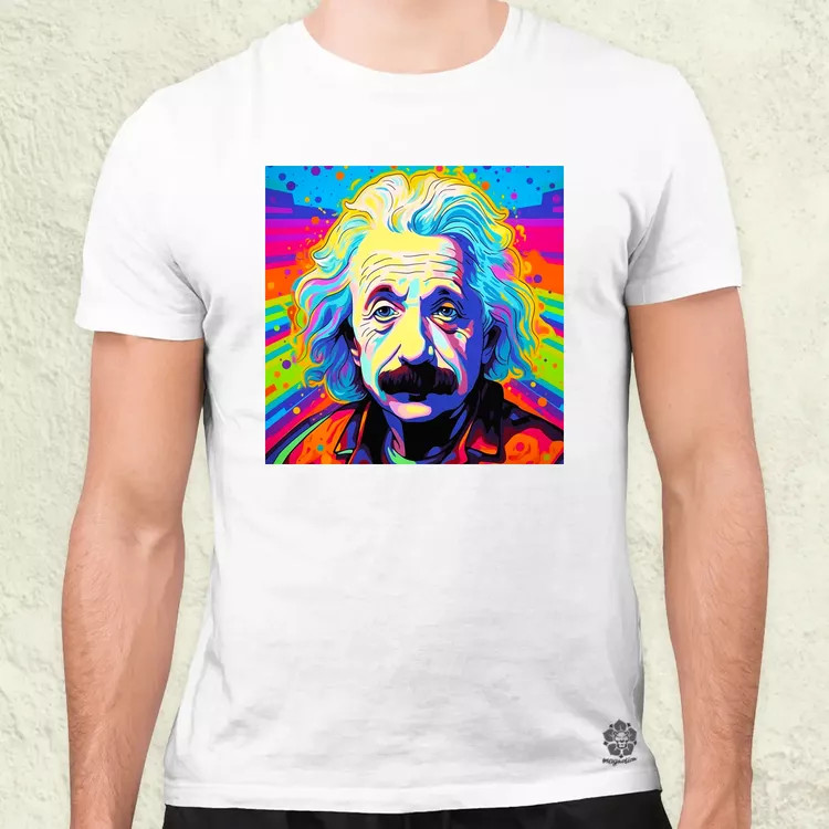 Pop art Einstein v15 férfi póló