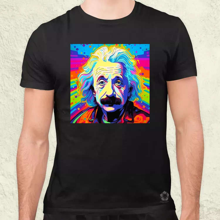 Pop art Einstein v15 férfi póló