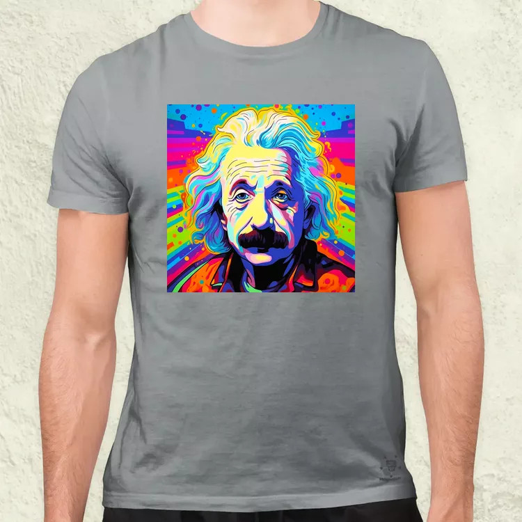Pop art Einstein v15 férfi póló