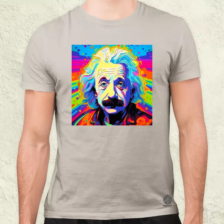 Pop art Einstein v15 férfi póló